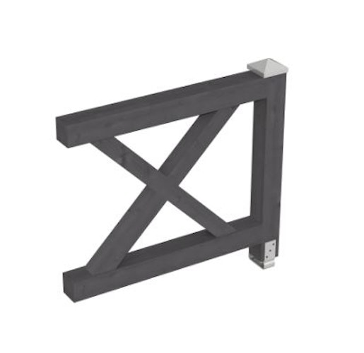 Skan Holz Brüstung Andreaskreuz zu Pavillon Cannes / Orleans