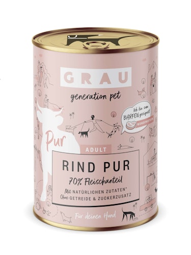 grau Hund 400 Gramm Hundenassfutter