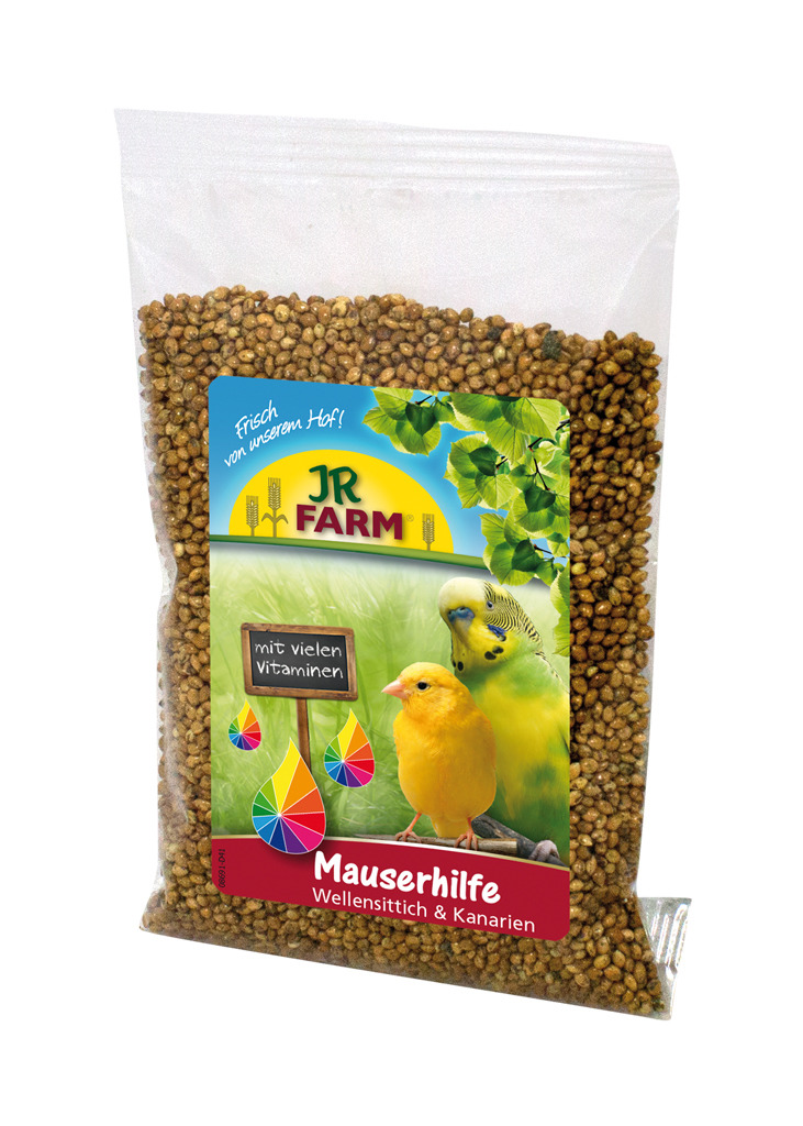 JR FARM Birds Mauserhilfe Wellensittich & Kanarien 30g Nahrungsergänzung für Vögel