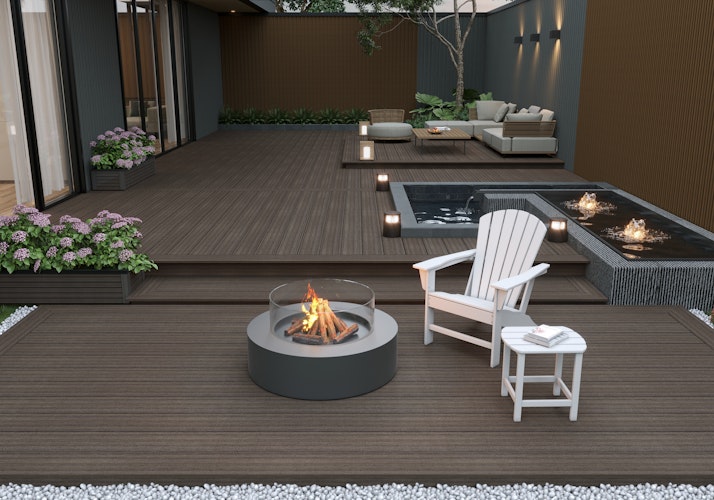 NewTechWood OldWood WPC-Terrassendiele Massiv Aged Wood  23 x 210 mm