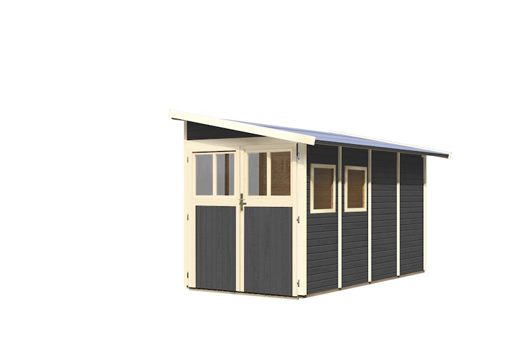 Karibu Premium Anlehn-Gartenhaus Gerätehaus Juist/Wandlitz 2/3/4/5 - 19 mm