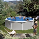 Vorschaubild myPOOL Swimming Pool Poolset Feeling Grau - Rundform mit Stahlwandbecken Höhe 1,20 m