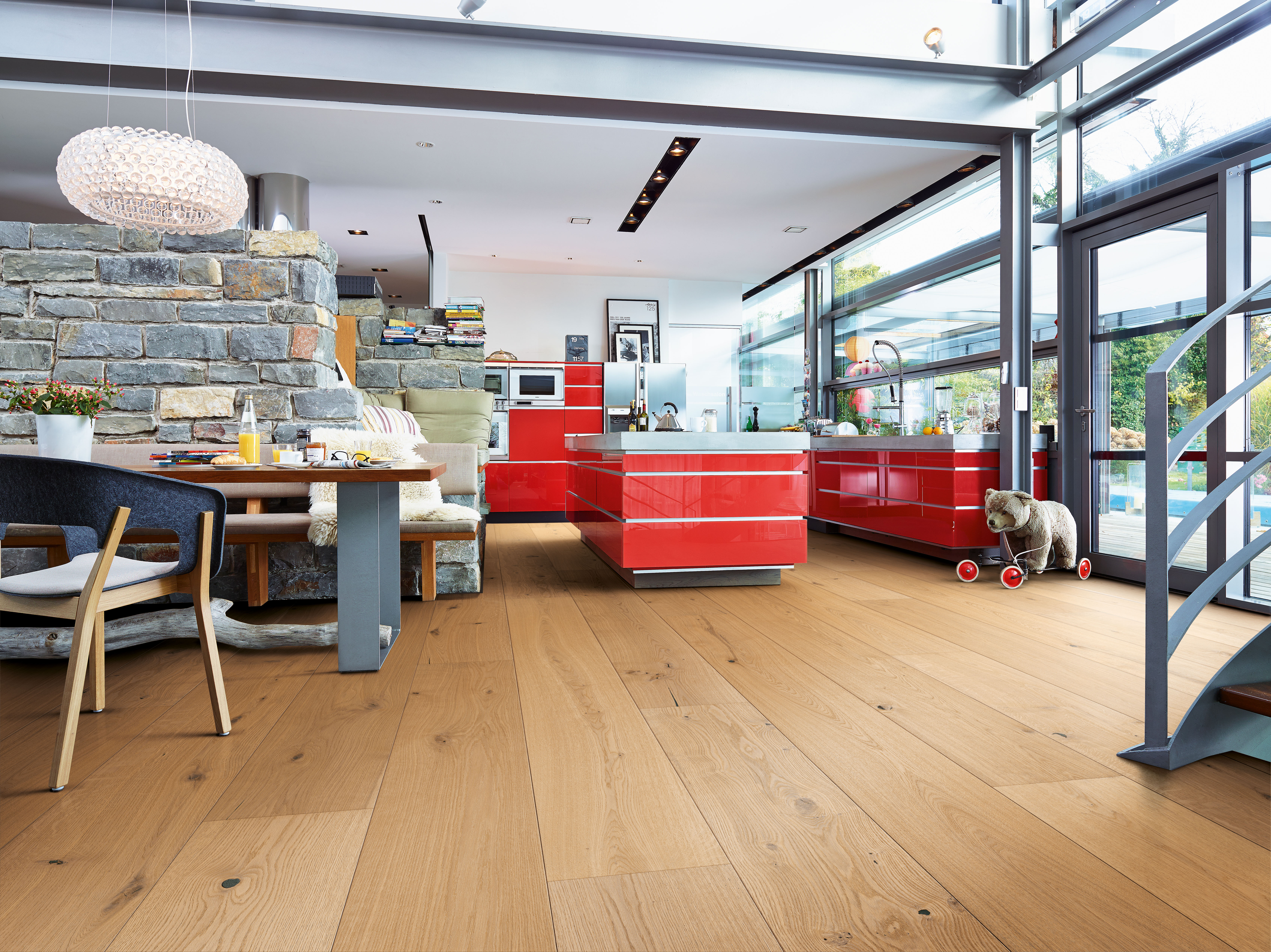 MEISTER Lindura-Holzboden HD 400 Eiche authentic karamell gebürstet 8916 - ultramattlackiert 5G Dry®