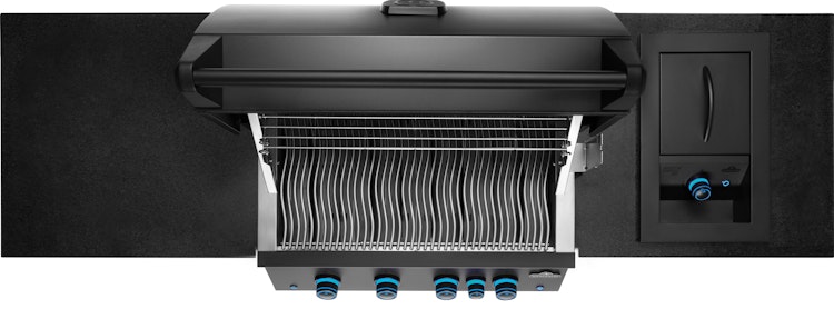 NAPOLEON Gasgrill Oasis Compact 105, Mattschwarz, mit BIG32-1 und Einbau SIZZLEZONE