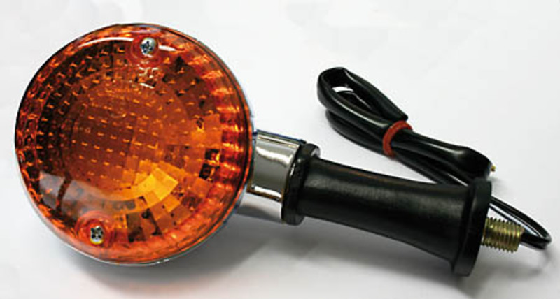 HIGHSIDER smart OEM-Style Kawasaki Glühlampen Blinker Gehäuse Chrom / Linse Orange (Stück), Vorn & Hinten