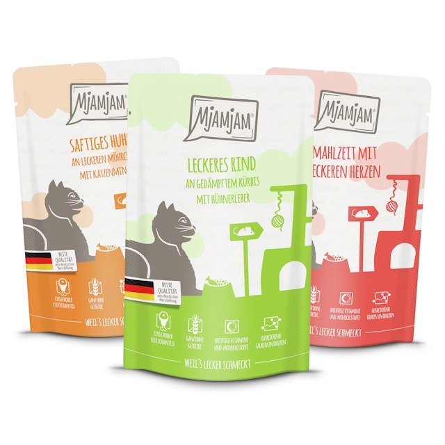 MJAMJAM Mixpaket 12 x 125 Gramm KatzennassfutterVorschaubild