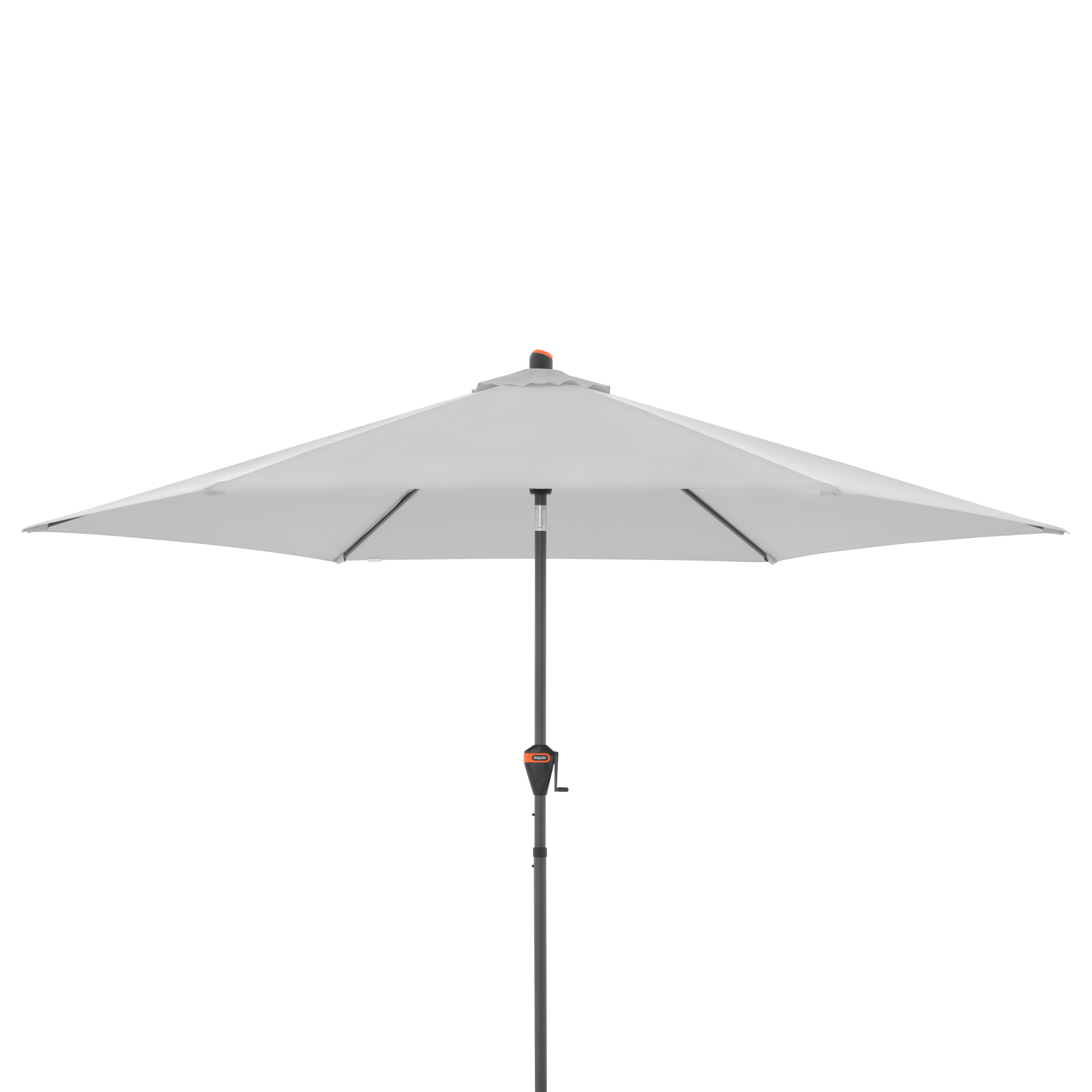 doppler Mittelmastschirm myZONE 305 Auto Tilt, Aluminium Anthrazit / 100 % Polyester 180 g/m² Hellgrau