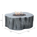 Vorschaubild Gardenforma Gas Feuerstelle Manchester aus Faserbeton in Baumstammoptik, hellgrau