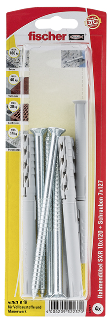 FISCHER Rahmendübel mit Schrauben SXR 10x120 TK (4 St)