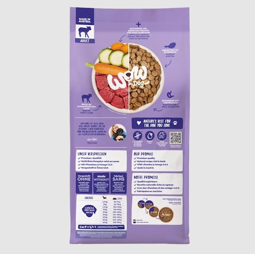 WOW Adult Lamm 12kg Hundetrockenfutter