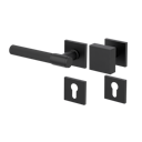 Vorschaubild Griffwerk Wechselgarnitur VAYA 136 ARIS fast2fix Fast2Fix Rosetten eckig Knopf SQUARE Graphitschwarz L