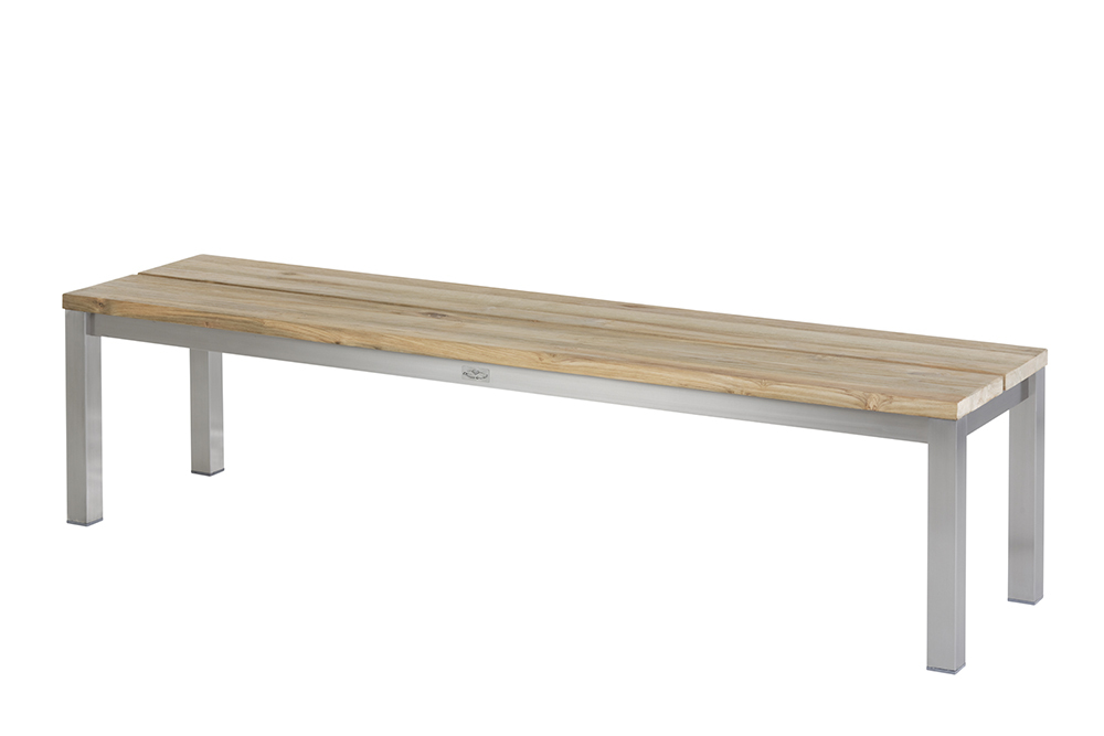 Diamond Garden Bank SALERNO 180 cm Edelstahl / Recycled Teak
