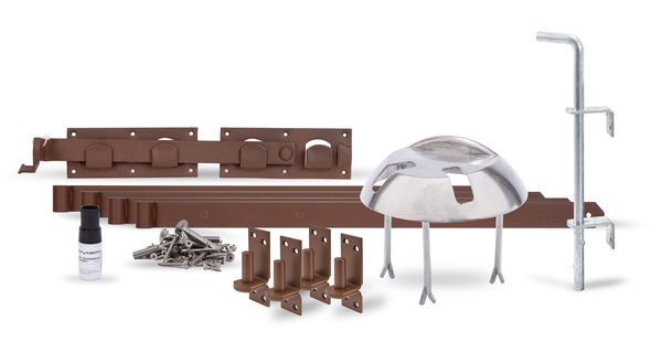 Alberts® Beschlagsortiment für Doppeltore DURAVIS® rostbraun