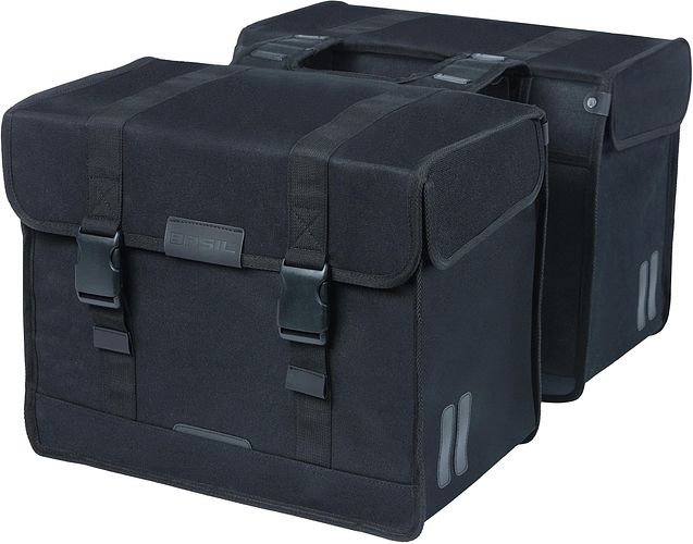 Basil Doppeltasche Kavan Eco Classic schwarz 68 l