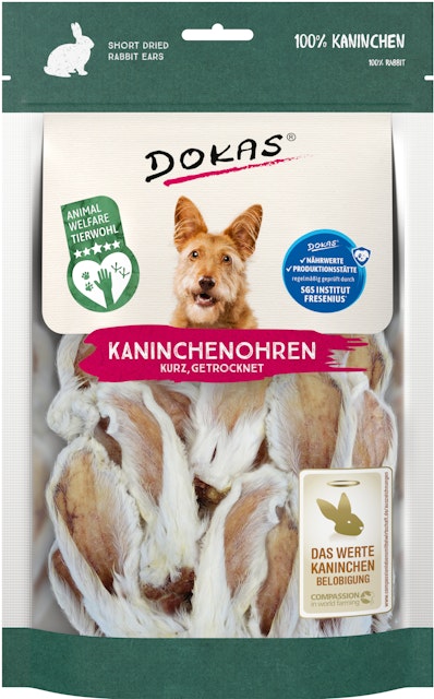 DOKAS Kaninchenohren getrocknet HundesnackVorschaubild
