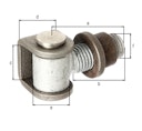 Vorschaubild Alberts® Torband,verstellb.um15mm,U-Bügel u.Einschweißm.Stahl roh,z.Anschweißen,Gew.M24