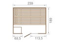 Vorschaubild Weka Sauna 538 / Valida Gr. 4 Glastür+Fenster - Massivholzsauna 38 mm