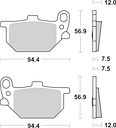 Vorschaubild SBS Bremsbelag 528HF Street Ceramic