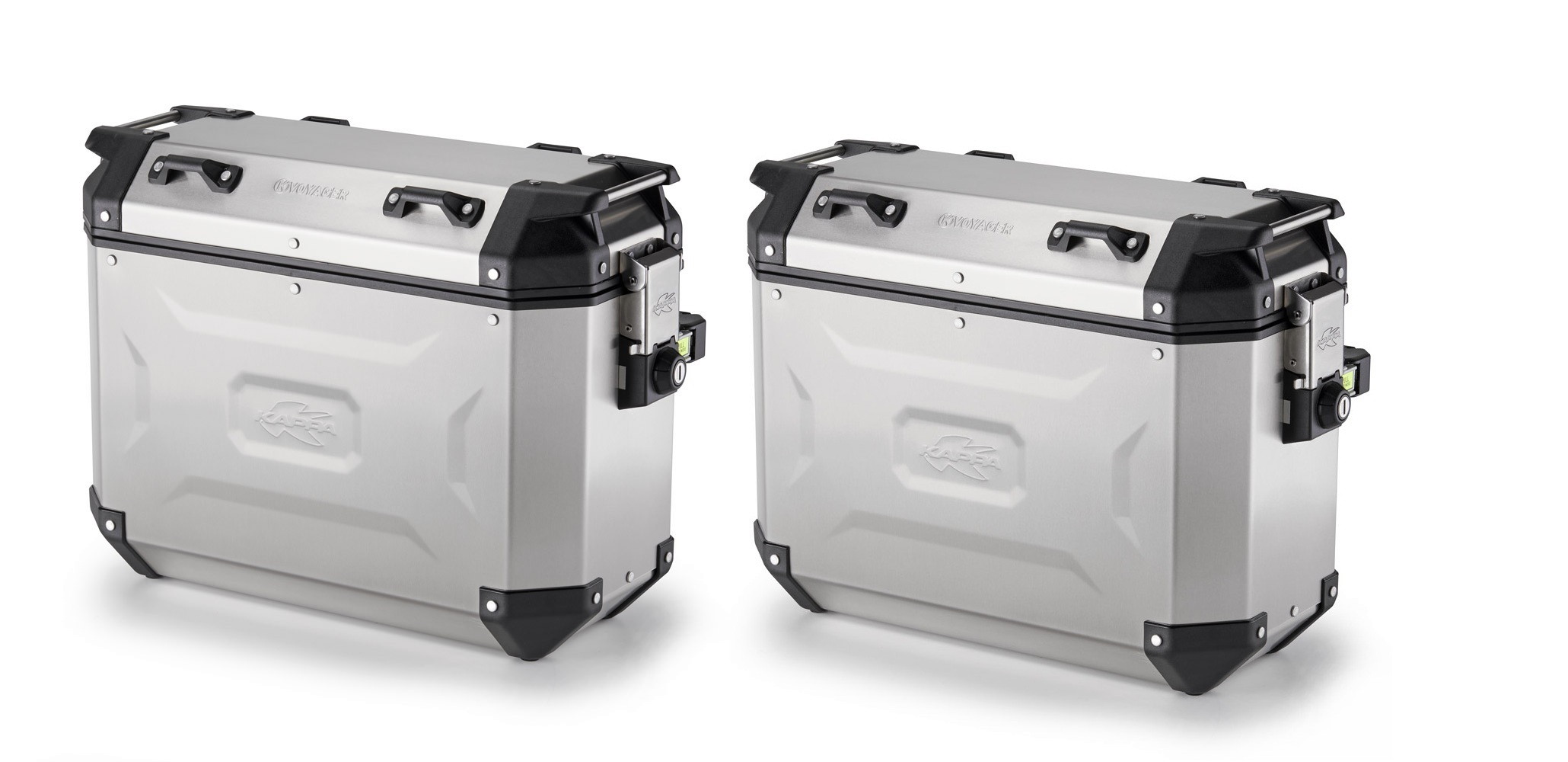 Kappa Seitenkoffer KVG K-Voyager Satz, Silber