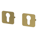 Vorschaubild Griffwerk Schlüsselrosettenpaar ONE abgerundet Profilzylinder Flachrosette Gold matt