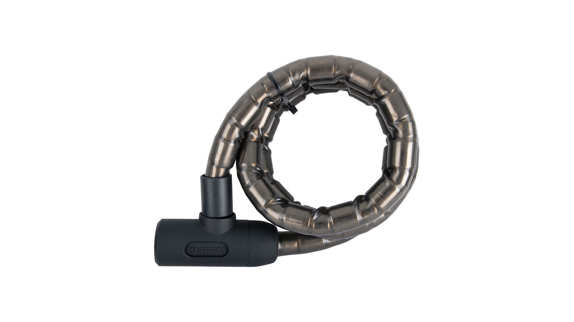Oxford Kabelschloss rauchgrau, Panzerkabelschloss "Barrier" Gehärtete Stahlhülsen Ø 25 x 1