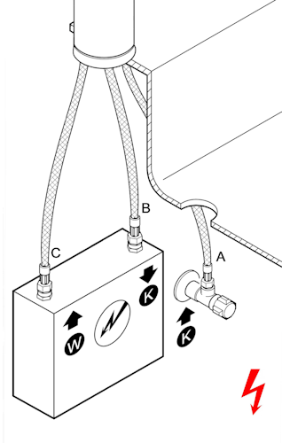 NIEDERDRUCK Wasserhahn Vorfenster Küchenarmatur, Umklappbar 6 CM, mit 360° schwenkbarem L-Auslauf, Verchromt / Taubengrau