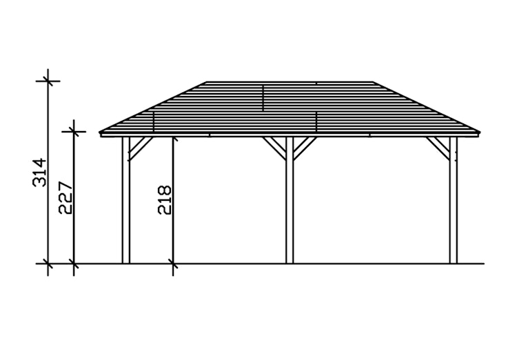 Skan Holz Carport Taunus 374 x 656 cm