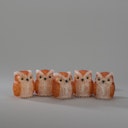 Vorschaubild Konstsmide Weihnachtsbeleuchtung LED Acryl Eulen 5-er Set, warmweiß