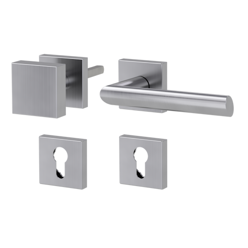 Griffwerk Wechselgarnitur OVIDA Quattro Edelstahl matt - Klipptechnik