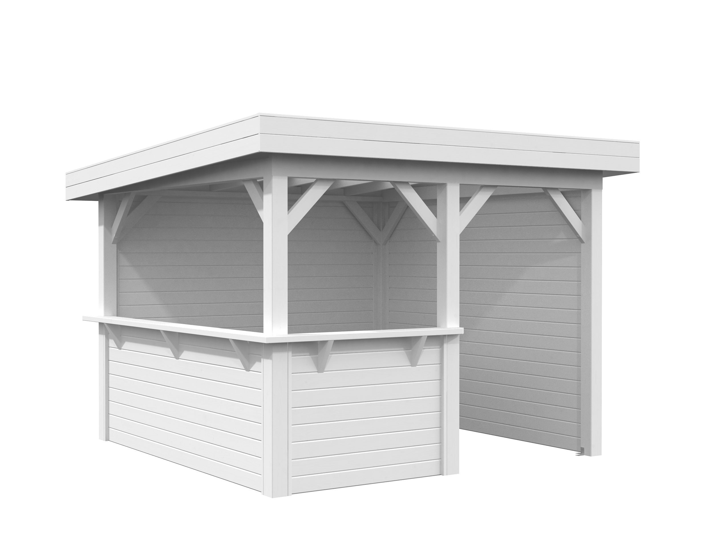 Palmako Carport/Pavillon Connect Lenna 8,3 m² SET 303 weiß lackiert