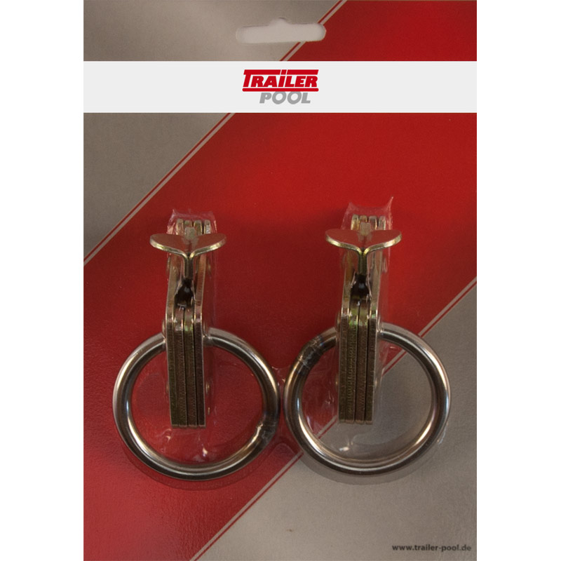 Frielitz 2 x Beschlag mit Ring, für Kombi-Zurrschiene