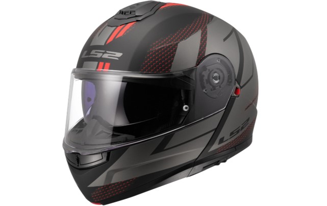 LS2 Klapphelm FF908 Strobe II 3XL Schwarz / Grau matt Code