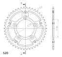 Vorschaubild Supersprox Stealth-Kettenrad 520 47Z (Silber)