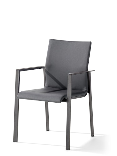 Sieger Stapelsessel LAGOS, Aluminium / Textilux - Abverkauf 