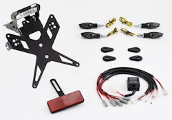 PROTECH Komplett-Set Plug and Play Kennzeichenhalter mit 4 LED-Blinkern X-SHAPE