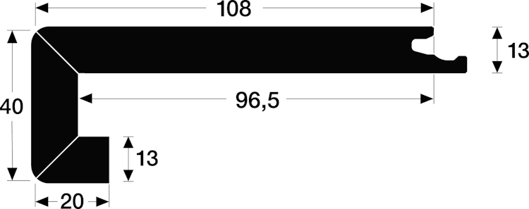 MEISTER Treppenkante Parkett U-Profil 2150 x 13 mm 9030 Eiche harmonisch pure naturgeölt