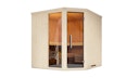 Vorschaubild Weka Elementsauna Varberg 3 Trend Familiensauna mit Eckeinstieg & weiß lasierten Fronten - 68 mm