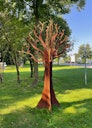 Badeko Baum-Deko 190 cm hoch in Edelrostoptik