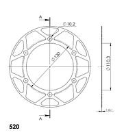 Supersprox Edge Disk 520 43Z (Orange)