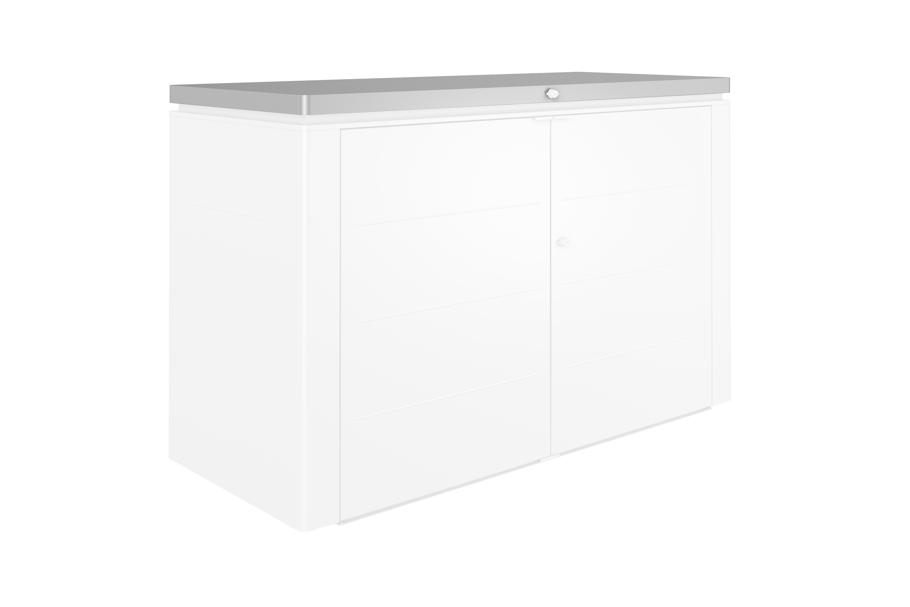 Biohort Deckel (ohne Schloß) für HighBoard Geräteschrank Gr. 200 - silber-metallic XL309300