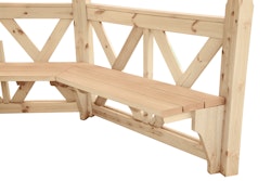 Wolff Finnhaus Satz Sitzbänke 7-teilig für Pavillon Kreta 8 Grundbauset