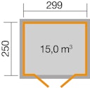 Vorschaubild Weka Gartenhaus 321 ohne Anbau - 19 mm