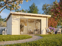 Palmako Gartenhaus Lea 14,2 m² mit Schiebetür - 44 mm
