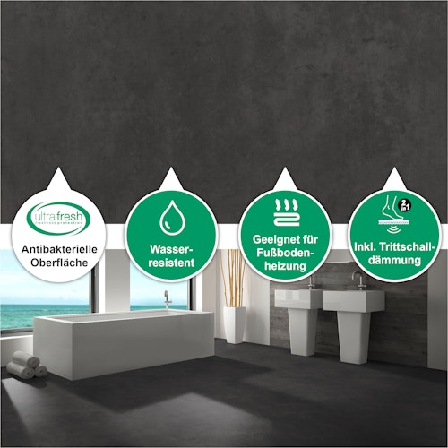 SLY Isocore Square Lombardia Vinylboden, Klick-Designboden Fliesenoptik