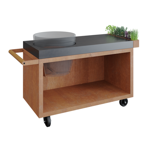 OFYR Kamado Table Corten 135 PRO Concrete BGE
