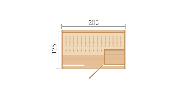 Weka Design Saunahaus Laadi 1 mit Thermoholz - 28/42 mm