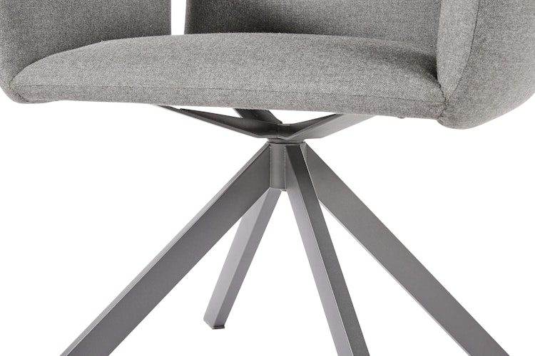 Diamond Garden Dining-Set ARONA, Edelstahl Dunkelgrau / Tuvatextil® (100 % Polyacryl) Grau / HPL