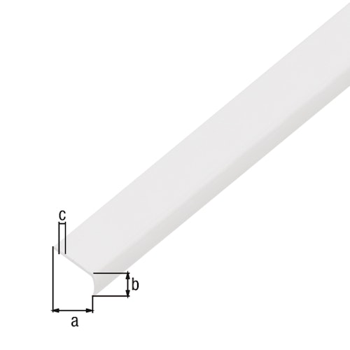 Alberts® Abschlussprofil rund, selbstklebend, Kunststoff. 19x7mm, Länge 2,6m