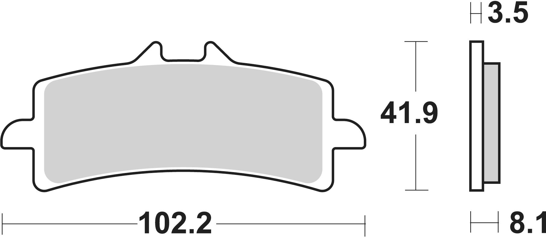 SBS Bremsbelag 841DS-1 Road Racing Endurance (Giftiger Biss)