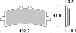 SBS Bremsbelag 841DS-1 Road Racing Endurance (Giftiger Biss)